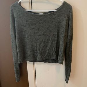 Garage long sleeve cropped tee shirt